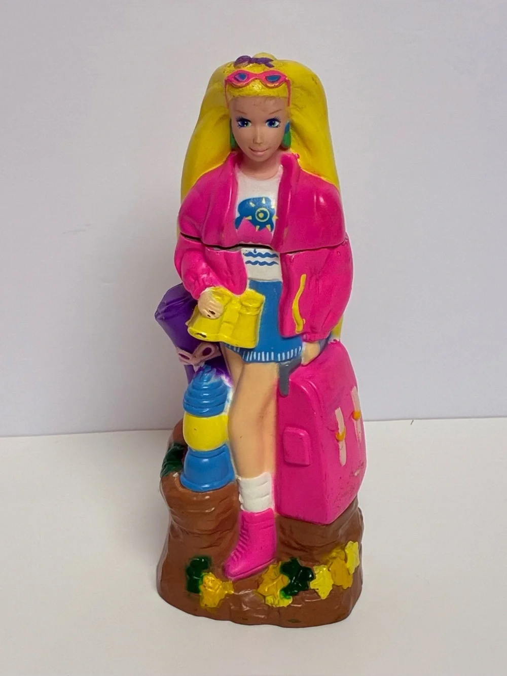 Barbie Camp Bottle Plastic Bubble Bath 9in Bottle (Empty) Mattel Vintage